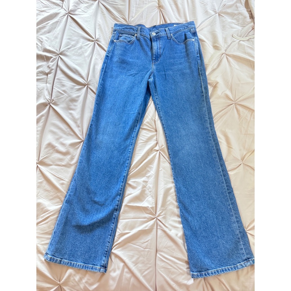 AYR The Hangout High Rise Straight Leg Blue Denim Jeans Size 30 Made in LA